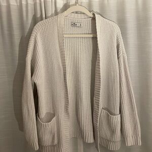 Hollister Cream Knit Cardigan